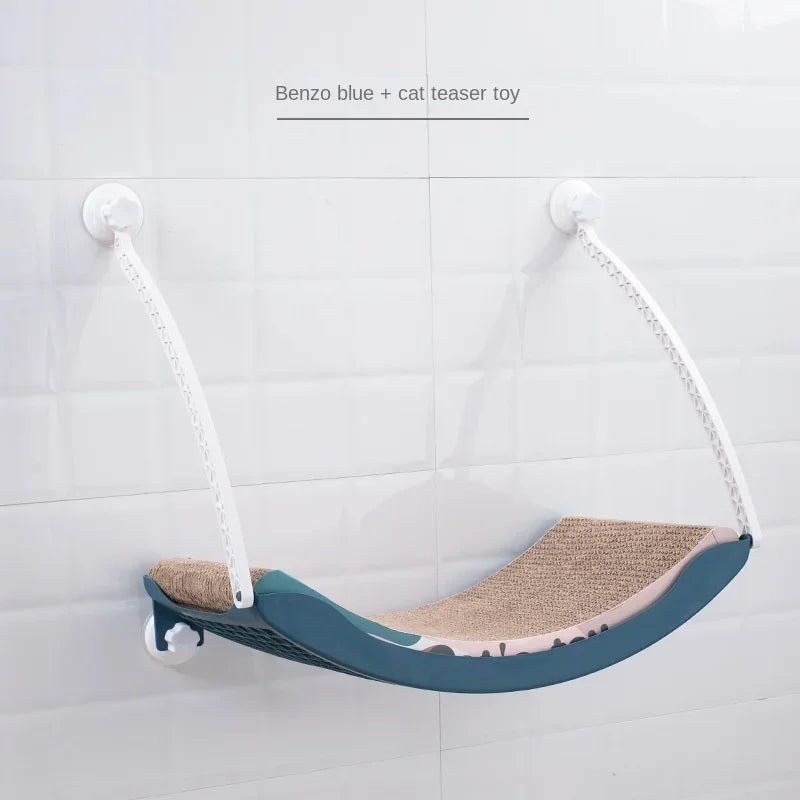 Cat Hammock Bed Comfortable Removable Arctic Fleece Sunbathe Cushion with Suction Cup for Balcony Windows Cats Hanging Beds