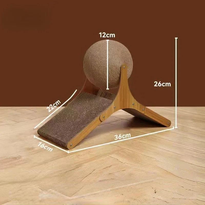 Cat Toys Scratching Board Wooden Cats Climbing Frame Vertical Scratch Resistant Cat Toy Rotating Sisal Rope Pet Cats Furnitures