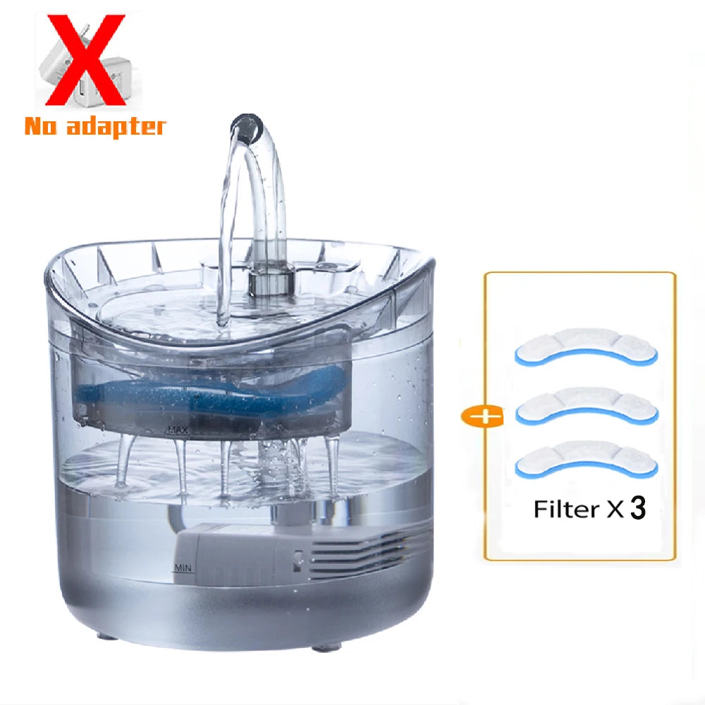 Automatic Cat Dog Water 2L Well With Water Tap Dog Water Sp Ender Transparent Filter Drinker Pet Sensor Drink Food Automatic