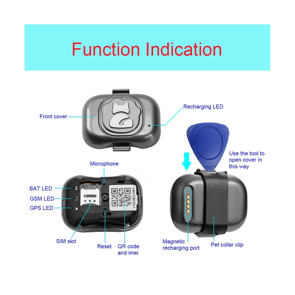 4G Gps Tracker for Dog Locator Waterproof Anti-Lost Device Smart Phone Object Finder Small Alarm Pet Anti-Theft