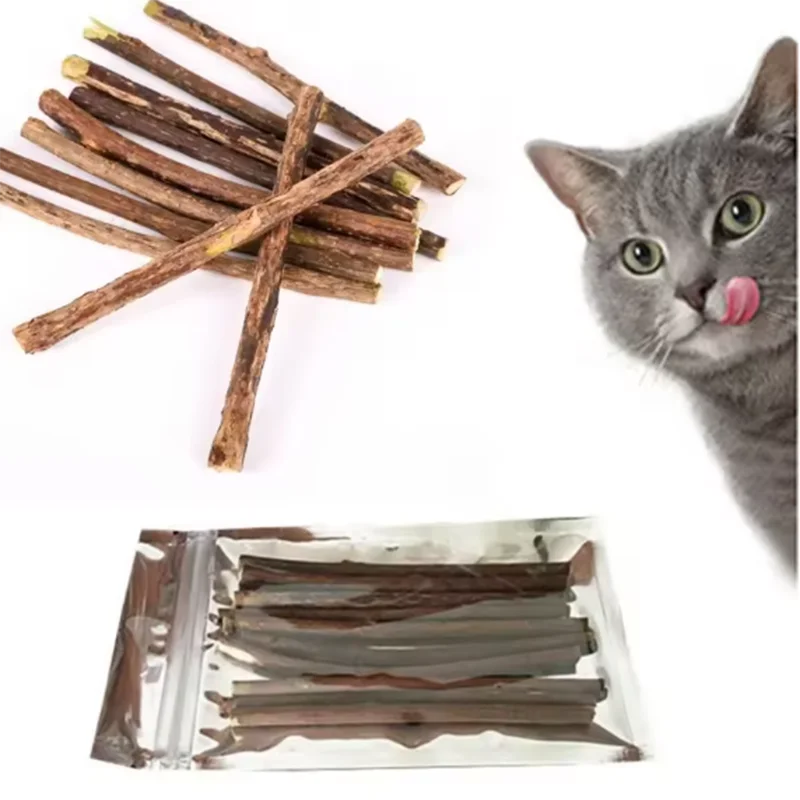 10/15/20 pcs/lot Cat Stick Pet Cat Molar Toys Natural Wood Polygonum Sticks Cleaning Teeth Relieve Boredom Snacks Chews Toys