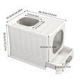 Cat Litter Box with Drawer,Enclosed Plastic Litter Box for Cat with Lid and Scoop,Front & Top Doors,Acrylic Window Little Box
