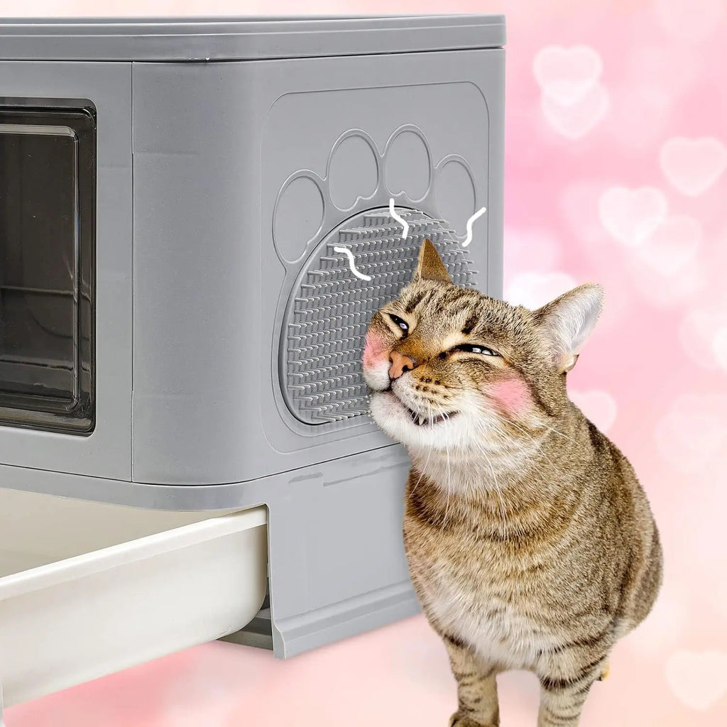 Cat litter tray-foldable Cat toilet home-48.5*38cm-pink/gray/blue