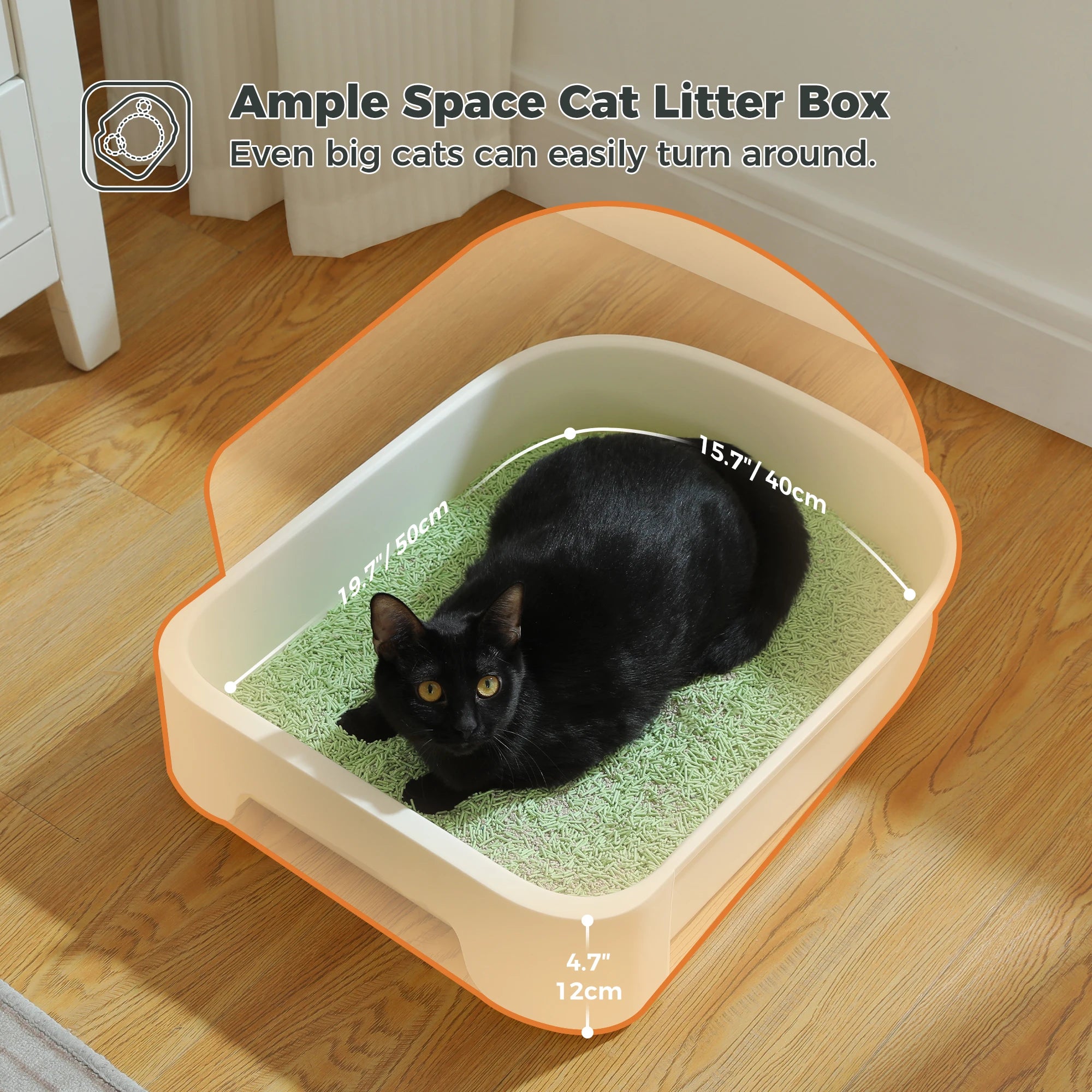 Foldable Cat Litter Box with Cat litter Scoop and Lid Indoor Large Drawer Type Enclosed Cat Toilet Anti-Splashing Easy to Clean