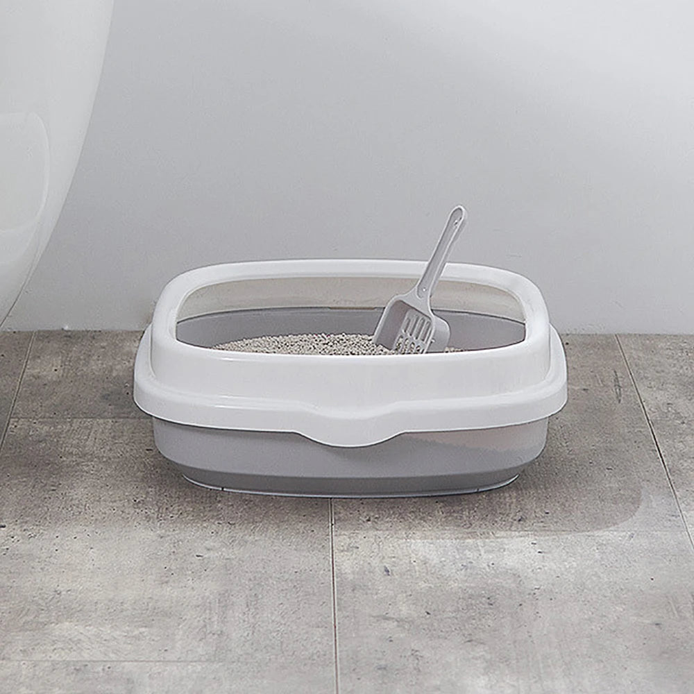 Excrement Training Sand Litter Box Cat Dog Tray with Scoop Anti-Splash Dog Toilet Cat Litter Box 1 Set Pet Toilet Bedpan