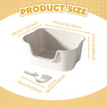 Semi Enclosed Cat Litter Box Anti Splashing Cat Toilet Sand Box with Litter Shovel Pet Bedpan Tray Pet Cleaning Supplies