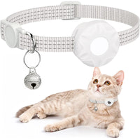 for Apple AirTag Cat Collar,Air Tag Pet Collar with airtag Holder and Bell Reflective GPS Kitten Collar for Girl Boy Cats gatos