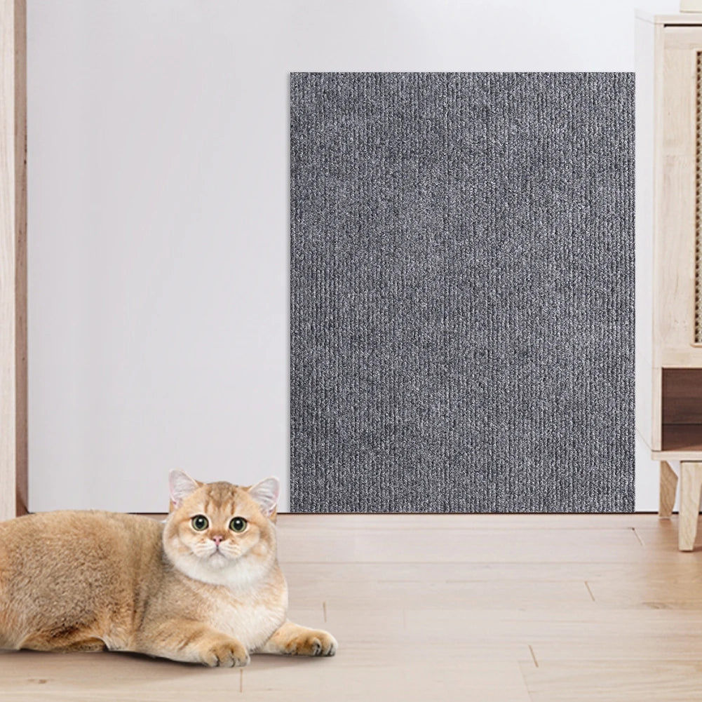 Cat Scratching Post Carpet Self-Adhesive Cats Scratch Board Trimmable Cat Scratcher Furniture Sofa Couch Protector