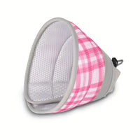 Plaid Pattern Pet Elizabeth Collar Breathable Material Adjustable Design Cat Elizabeth Circle Anti Scratch Anti Bite Protection