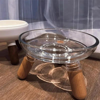 Non-Slip Pet Food Dish Cat Bowl Dog Bowl Elevated Pet Feeder with Neck Protection Plastic Water Basin for Cats Dogs