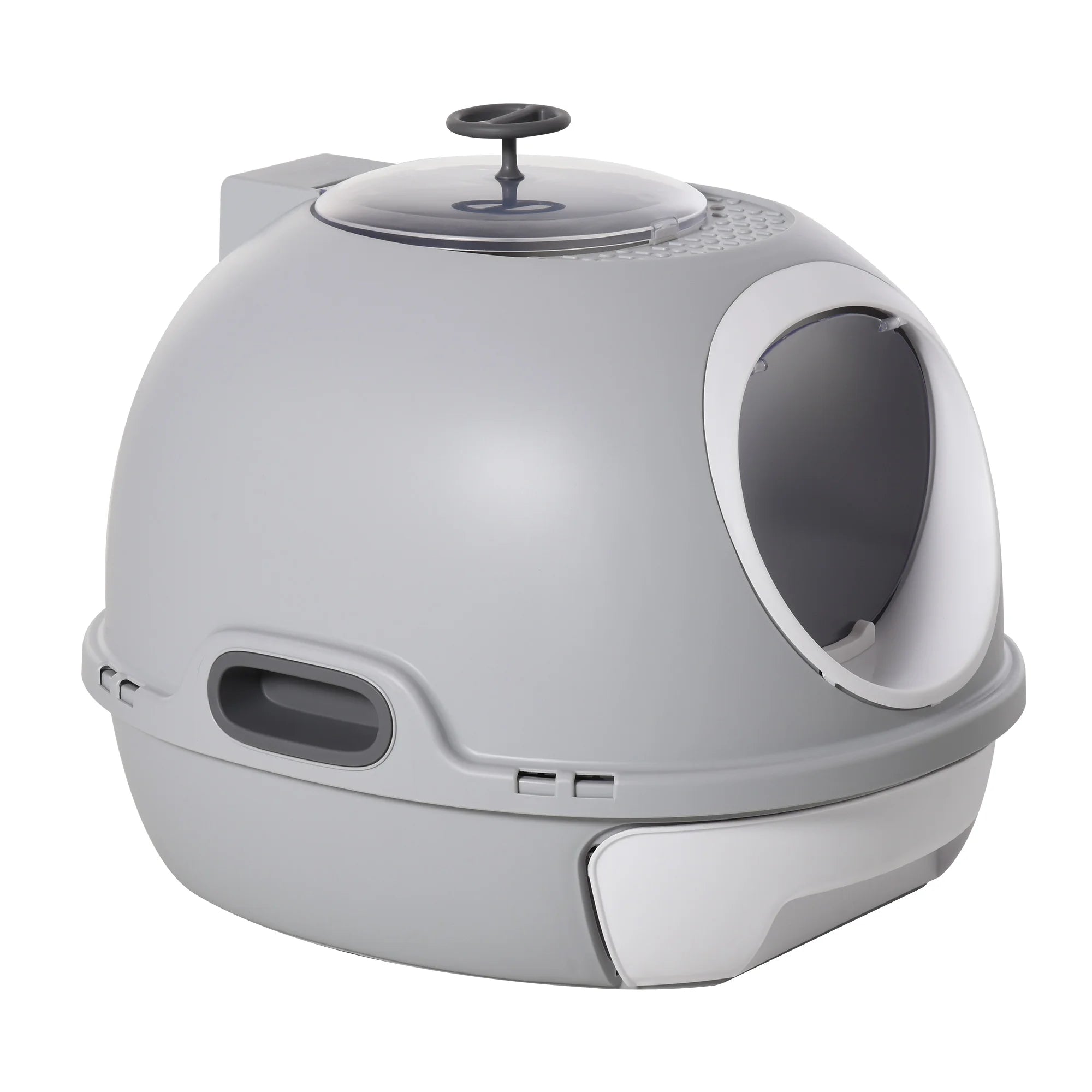Cat Litter Box Portable Cat Toilet House Sliding Litter Drawer Swing Door Attic Door + Shovel