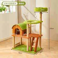 *---OEM Green Extra Large Cat Tree Xxl Texture Velvet Multi-Level Cat Climbing Tower Condos Thick Sisal Scratching Posts