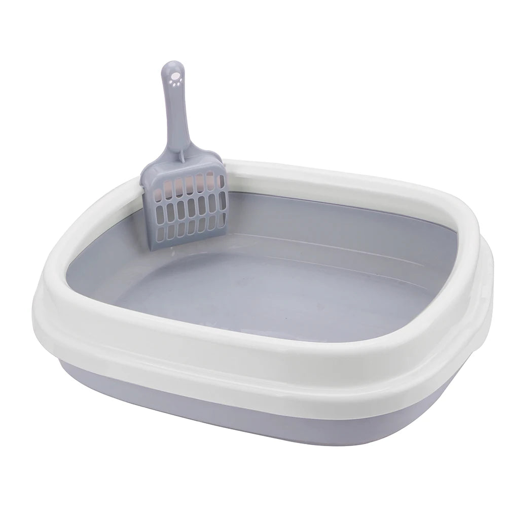 Excrement Training Sand Litter Box Cat Dog Tray with Scoop Anti-Splash Dog Toilet Cat Litter Box 1 Set Pet Toilet Bedpan