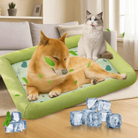 Durable Square Cooling Puppy Bed Breathable Neck-protecting Pet Cooling Mat Soft Wear-resistant Dog Sleeping Pad Home