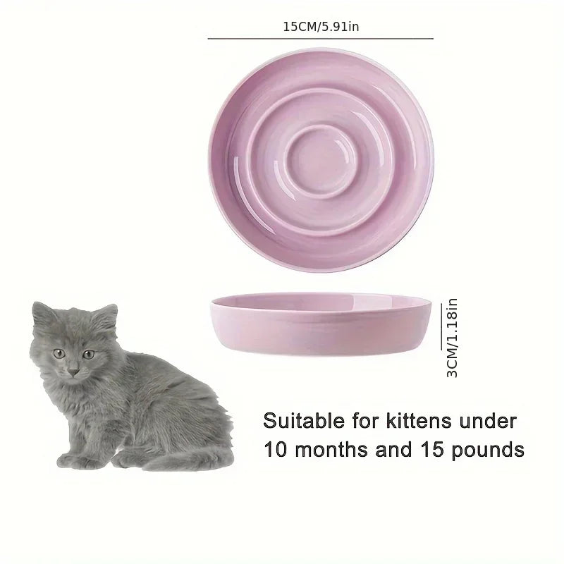 New Ceramic Cat Slow Food Bowl Anti-choking Small Dog Food Bowl Pet Supply