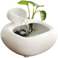 Tabletop Ceramic Fountain Feng Shui Water Feature Meditation Calming Waterfall Hydroponic Vase Fish Tank Office Home Decor