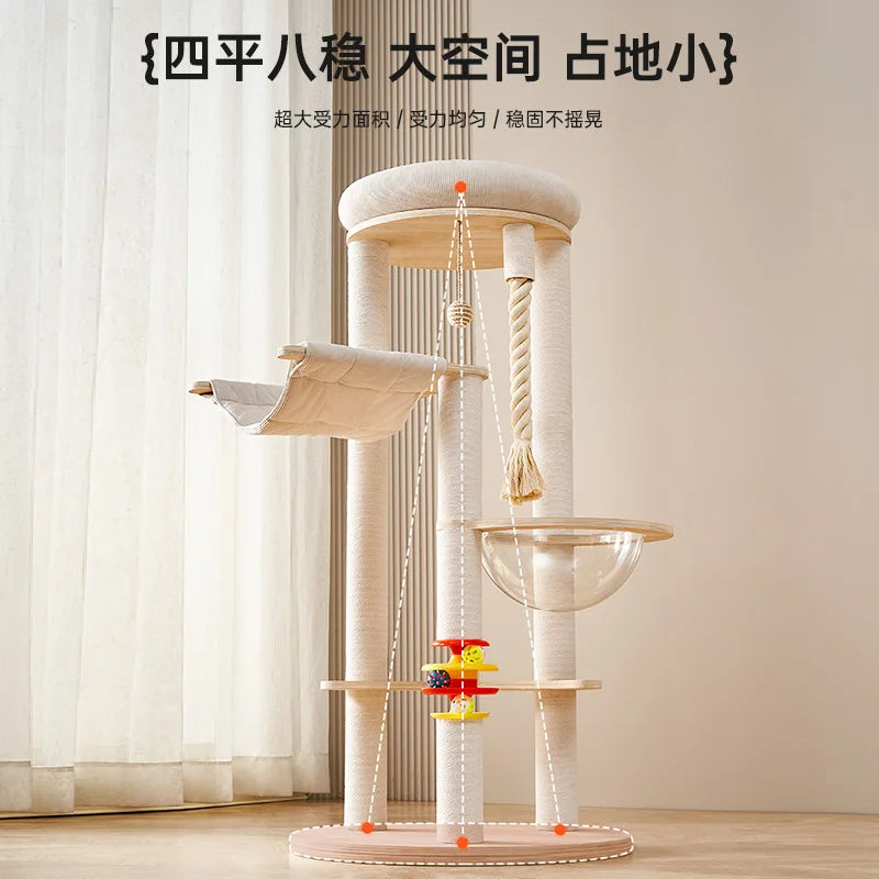 Cat climbing frame cat nest  tree integrated pet products  frame household hammock jumping platform cat space capsule