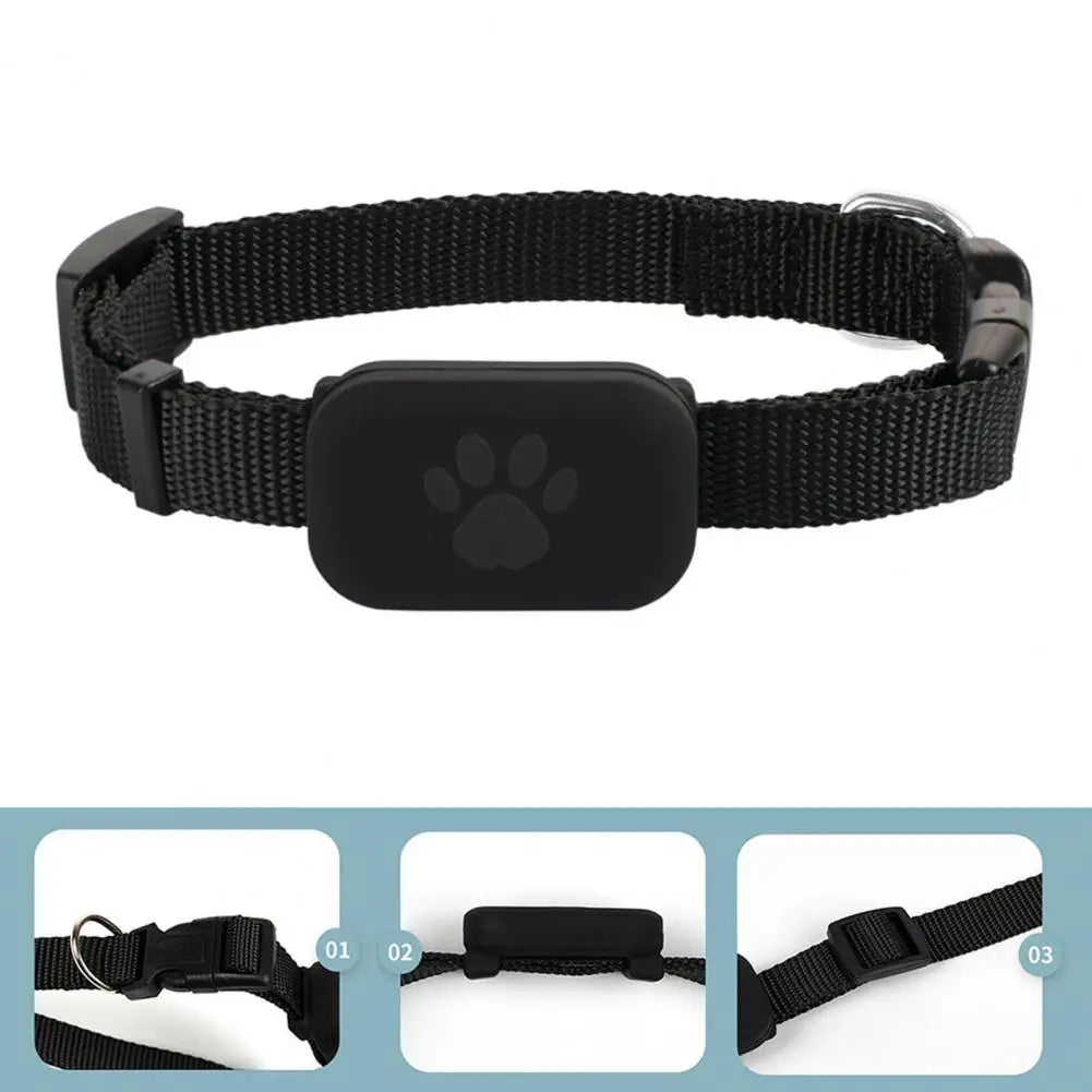 Pet Collar Waterproof GPS Tracker with Long Battery Life Anti Lost Dog Cat Locator Live Tracking Adjustable Comfort Collar