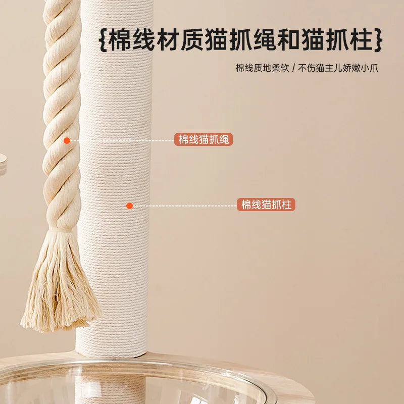 Cat climbing frame cat nest  tree integrated pet products  frame household hammock jumping platform cat space capsule