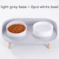 Food Feeders Pet Cat Double Bowls Feeder Adjustable Height Cats Dogs Drinker Water Bowl Dish Elevated Feeding Kitten Supplies