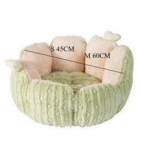 New Winter Soft Plush Pet Nest Semi Closed Cactus Pet Cat Mat Dog Bed Suitable for Small Medium-sized Cat/dog House Pet Supplies