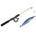 Funny Cat Stick Realistic Flexible Interactive Pulley Telescopic Fishing Rod Cat  for Cats Interactive Funny Cat Toys