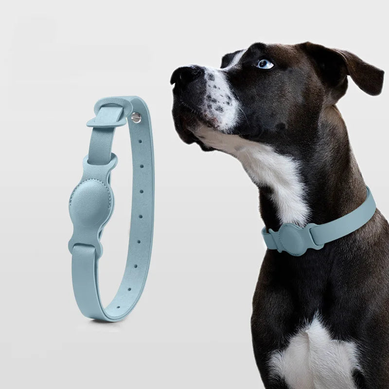 High-quality PU Leather Pet Collar With Airtag Holder, 3 Sizes Adjustable Pet Collar Perfect For Cat/Puppy/ Medium Large Dog