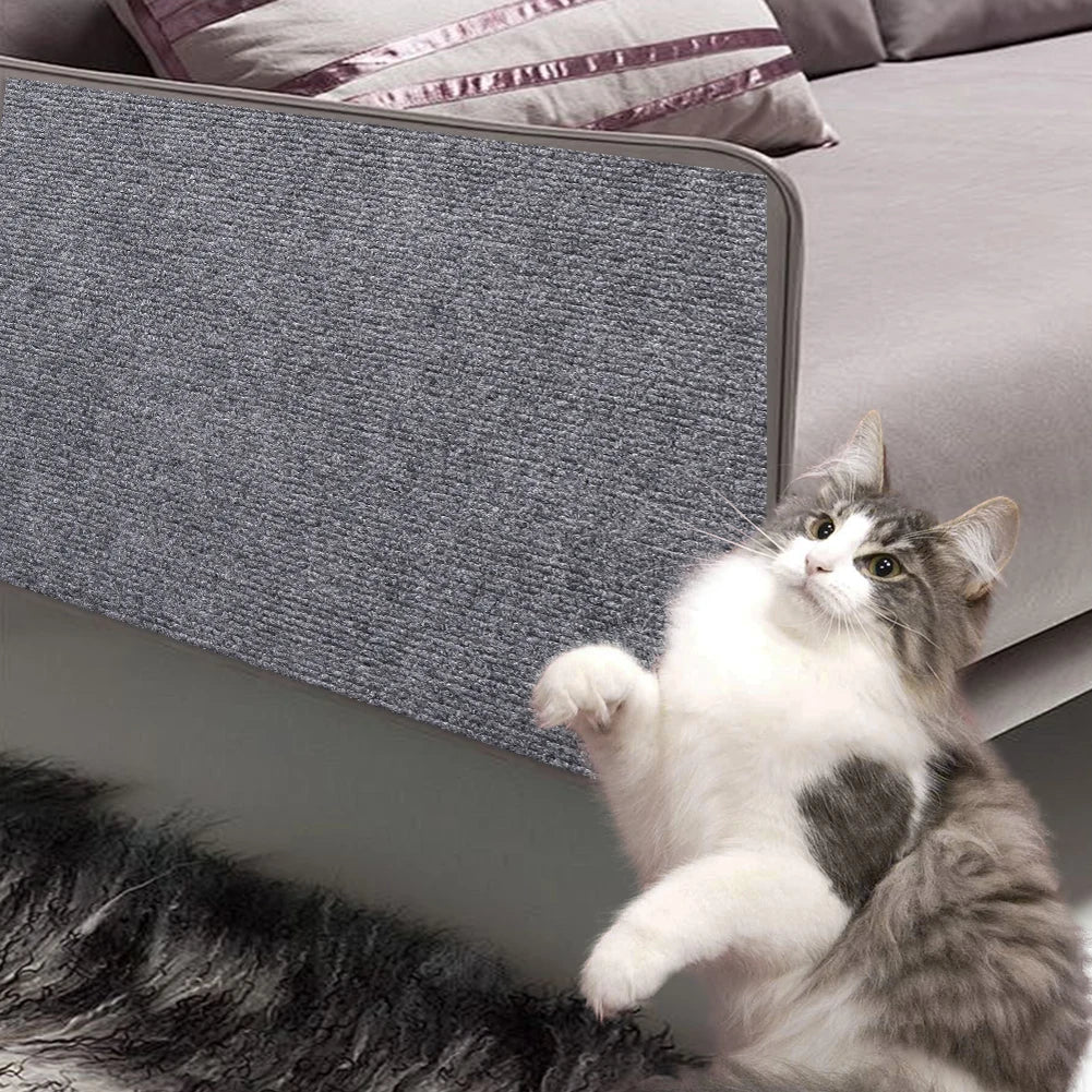 Cat Scratching Post Carpet Self-Adhesive Cats Scratch Board Trimmable Cat Scratcher Furniture Sofa Couch Protector