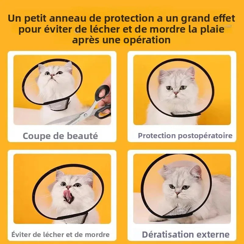 Pet Elizabeth Collar Soft Puppy Cat Anti Bite Recovery Cone Small Dog Wound Healing Neck Ring Post Surgery Protective Accessorie
