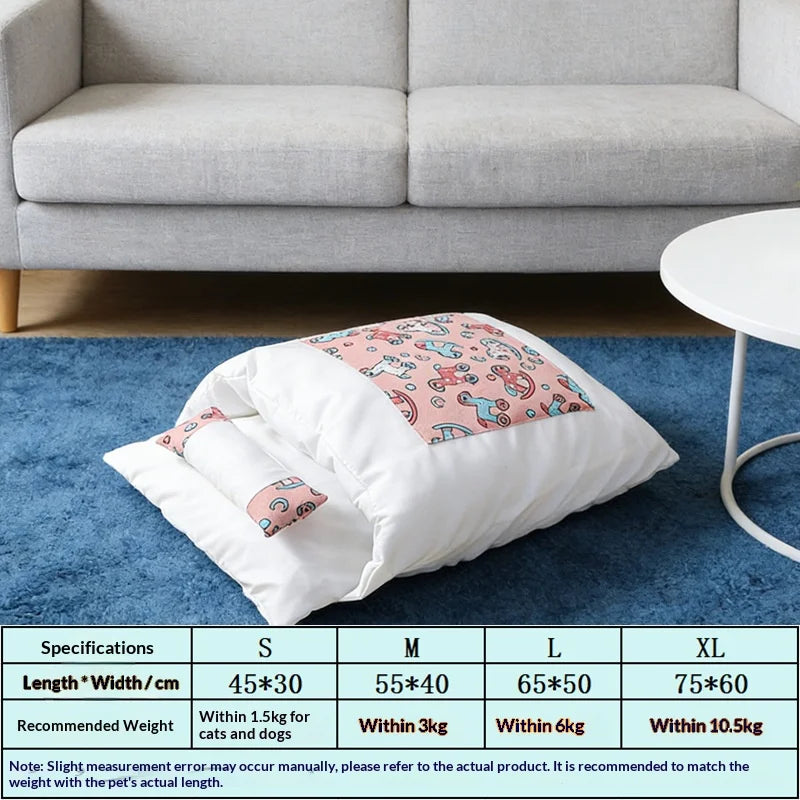pet items cat supplies cat bed dog bed cat sleeping bag enclosed cat blanket warm pet bed in winter