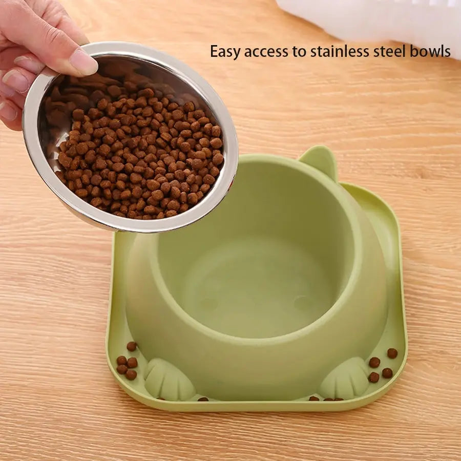Cat Fun Shaped Anti Tipping Bowl with Added Water To Prevent Ants