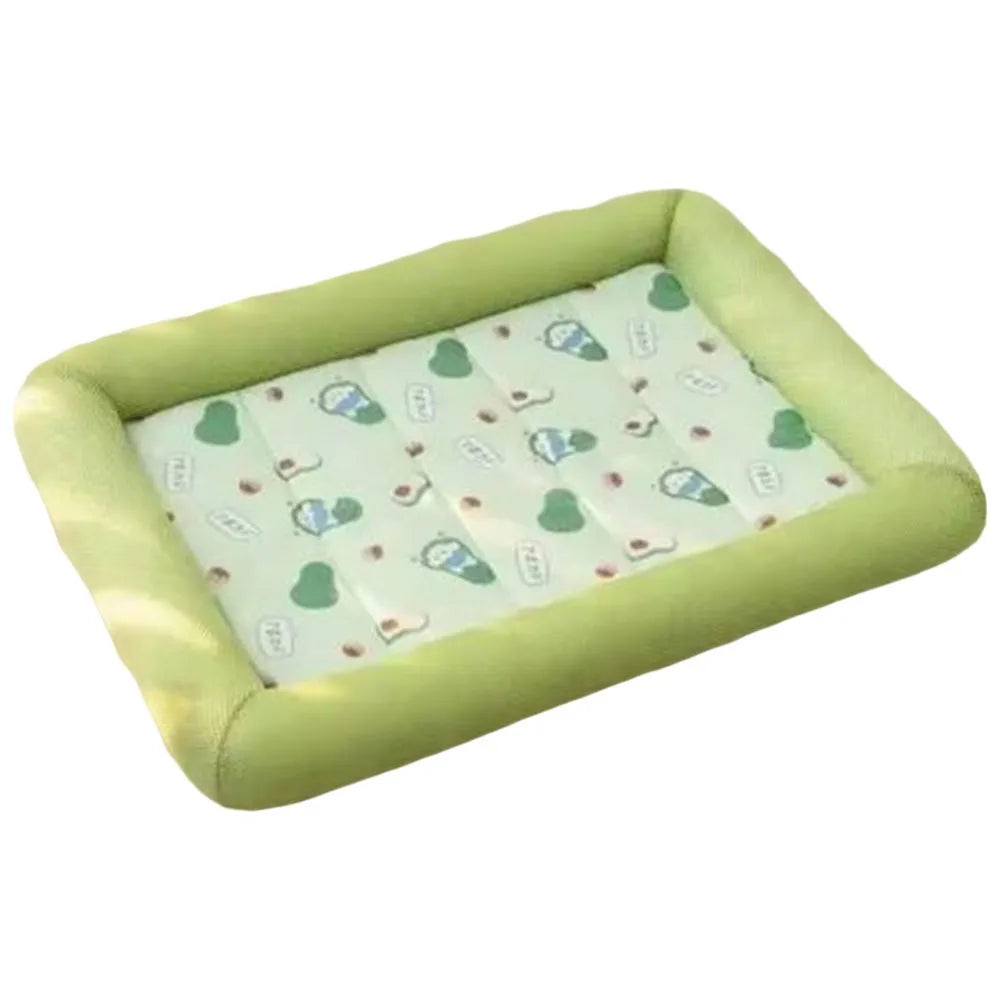 Durable Square Cooling Puppy Bed Breathable Neck-protecting Pet Cooling Mat Soft Wear-resistant Dog Sleeping Pad Home
