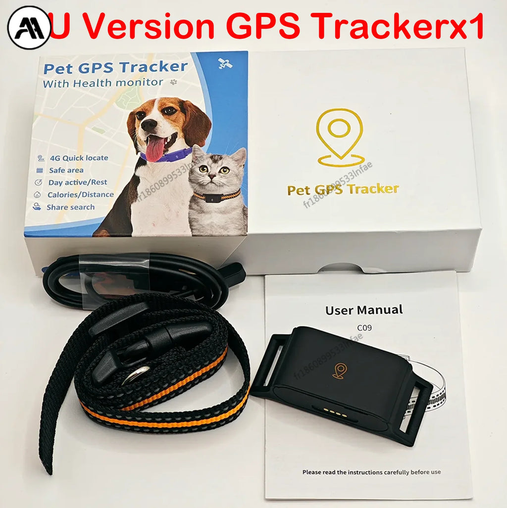 IP67 Waterproof 4G GPS Tracker for Dogs & Cats – Mini Real-Time Anti-Lost Pet Locator, Fashion Smart Collar