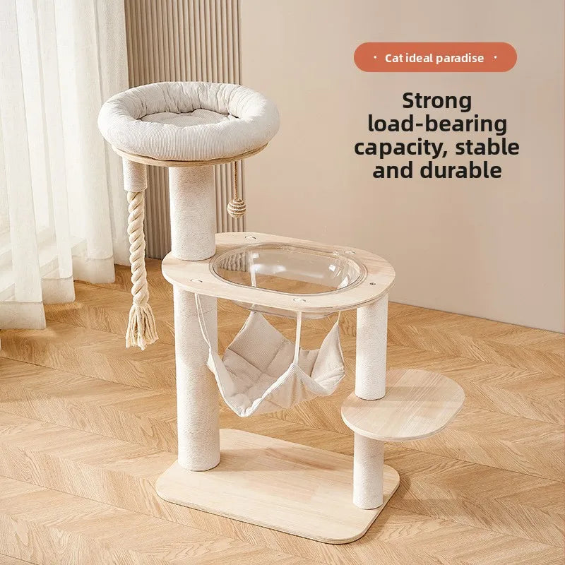 Cat climbing frame cat nest  tree integrated pet products  frame household hammock jumping platform cat space capsule