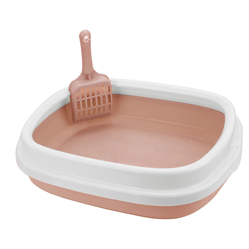 Excrement Training Sand Litter Box Cat Dog Tray with Scoop Anti-Splash Dog Toilet Cat Litter Box 1 Set Pet Toilet Bedpan