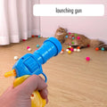 Cat Toy Interactive Fun Toy Gun Plush Ball Launches Quiet Bounce Ball To Tease The Cat Creative Mini Shooting Gun Pet Supplies
