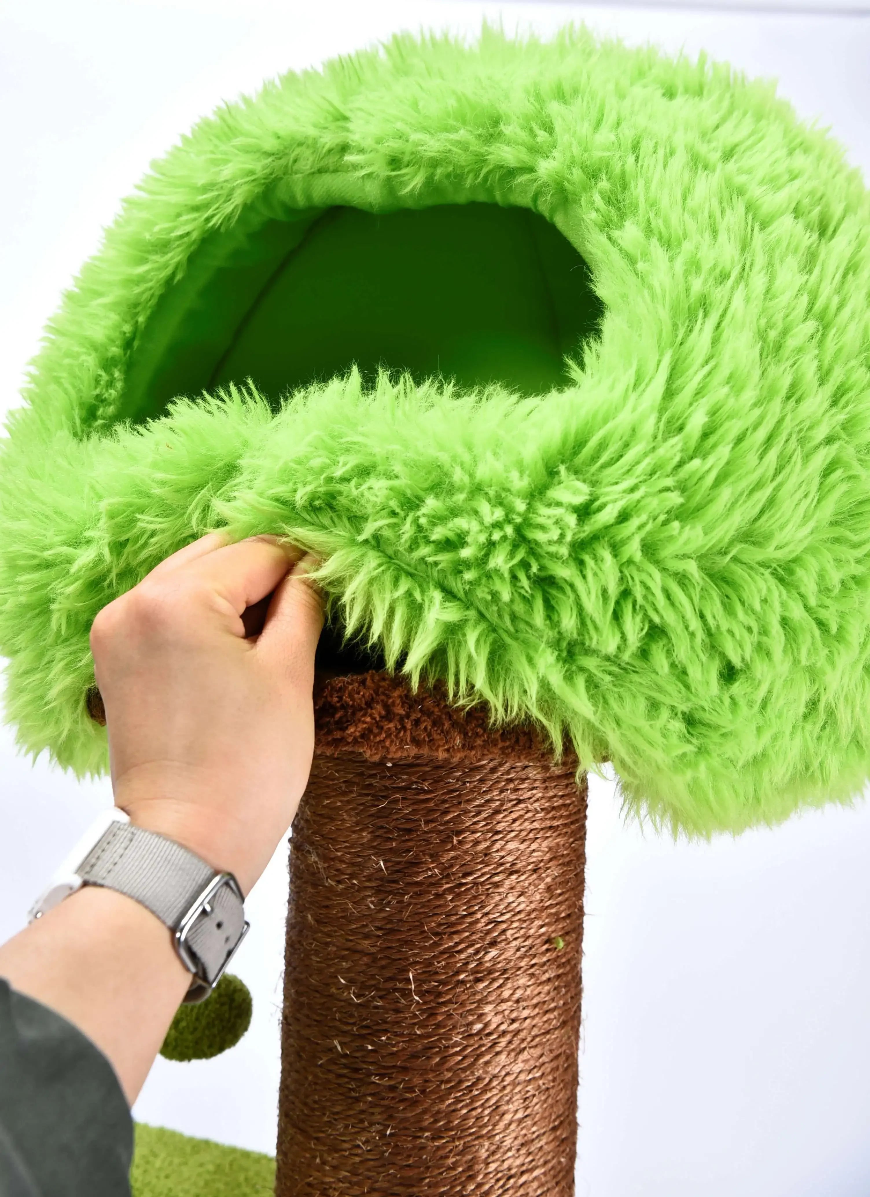 *---OEM Green Extra Large Cat Tree Xxl Texture Velvet Multi-Level Cat Climbing Tower Condos Thick Sisal Scratching Posts