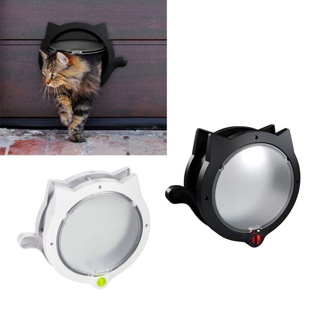 Cat Flap Door Cat Flap Door Magnetic 4 Locking Modes Safe Plastic Automatic Cat Door for Interior Exterior Doors Cute Cat Door