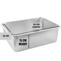 New Stainless Steel Cat Litter Box Easy To Clean High Sided Cat Toilet Large Capacity Pet Toilet Supplies Cat