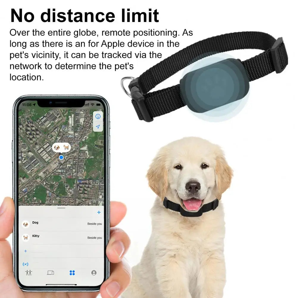 Pet Collar Waterproof GPS Tracker with Long Battery Life Anti Lost Dog Cat Locator Live Tracking Adjustable Comfort Collar