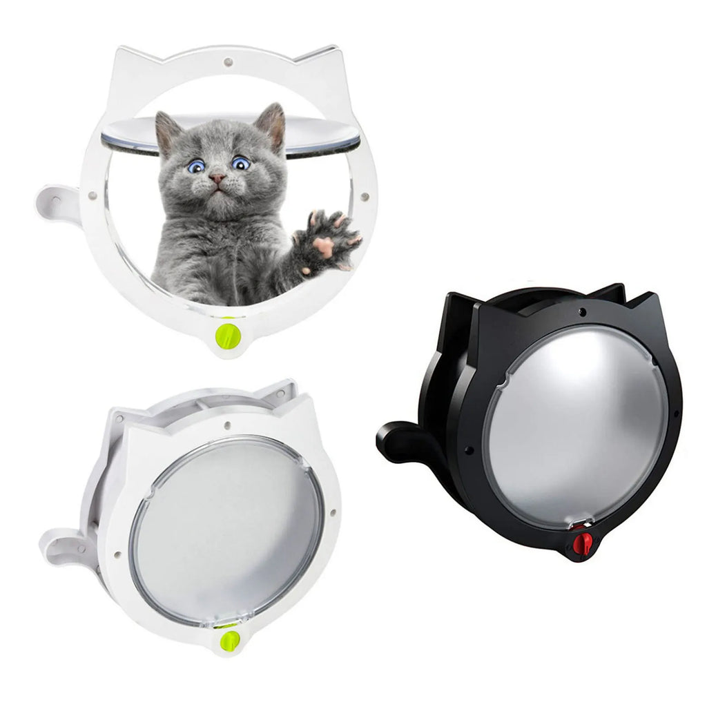 Cat Flap Door Cat Flap Door Magnetic 4 Locking Modes Safe Plastic Automatic Cat Door for Interior Exterior Doors Cute Cat Door