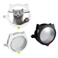 Cat Flap Door Cat Flap Door Magnetic 4 Locking Modes Safe Plastic Automatic Cat Door for Interior Exterior Doors Cute Cat Door
