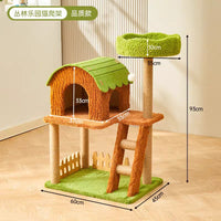 *---OEM Green Extra Large Cat Tree Xxl Texture Velvet Multi-Level Cat Climbing Tower Condos Thick Sisal Scratching Posts