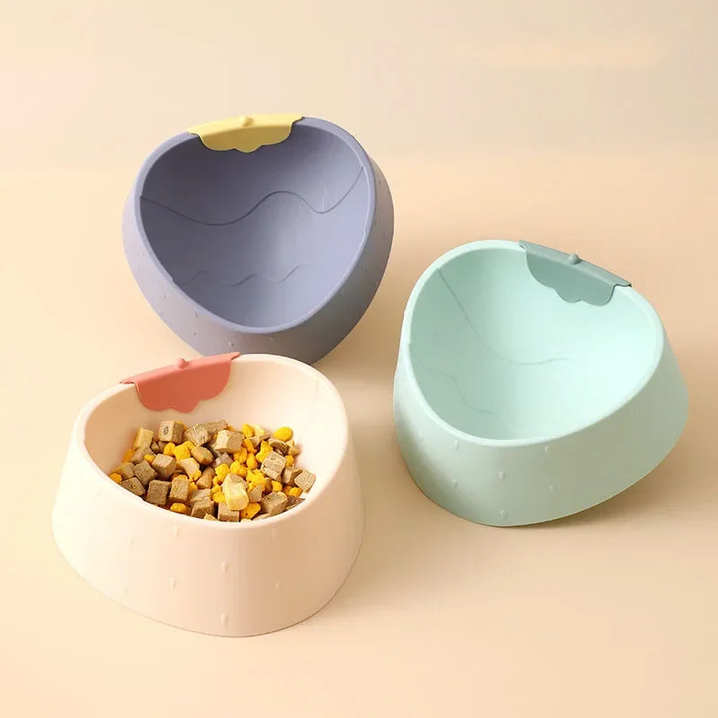 Pet Bowl INS Wind Strawberry Tableware Anti overturning Cat Food Dog Food Bowl Drinking Water Cat Food Bowl