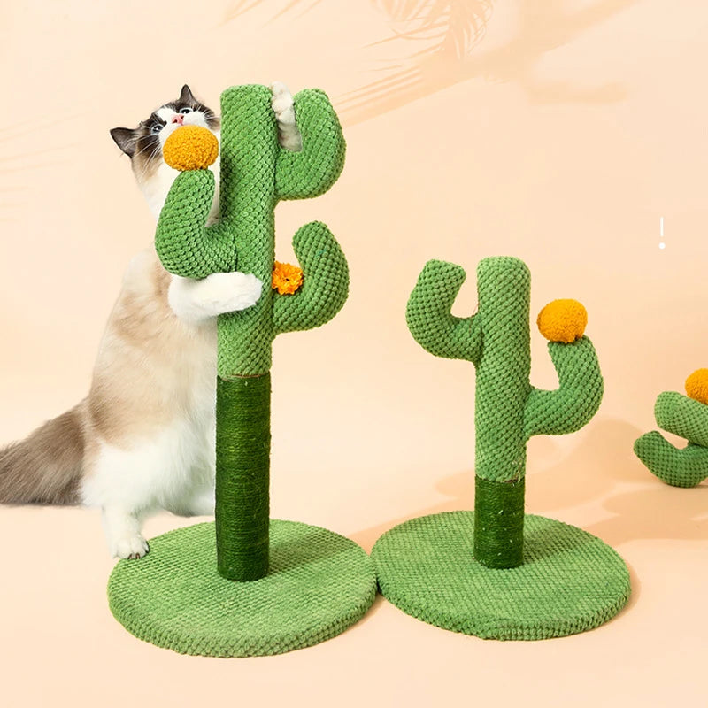 Cactus Cat Scratching Posts Sisal Rope Cat Scratcher Cactus Cats Interactive Toy Play for Grinding Claws Sharpener Pet Toys