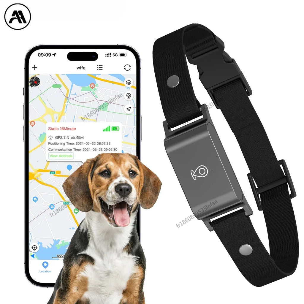 IP67 Waterproof 4G GPS Tracker for Dogs & Cats – Mini Real-Time Anti-Lost Pet Locator, Fashion Smart Collar