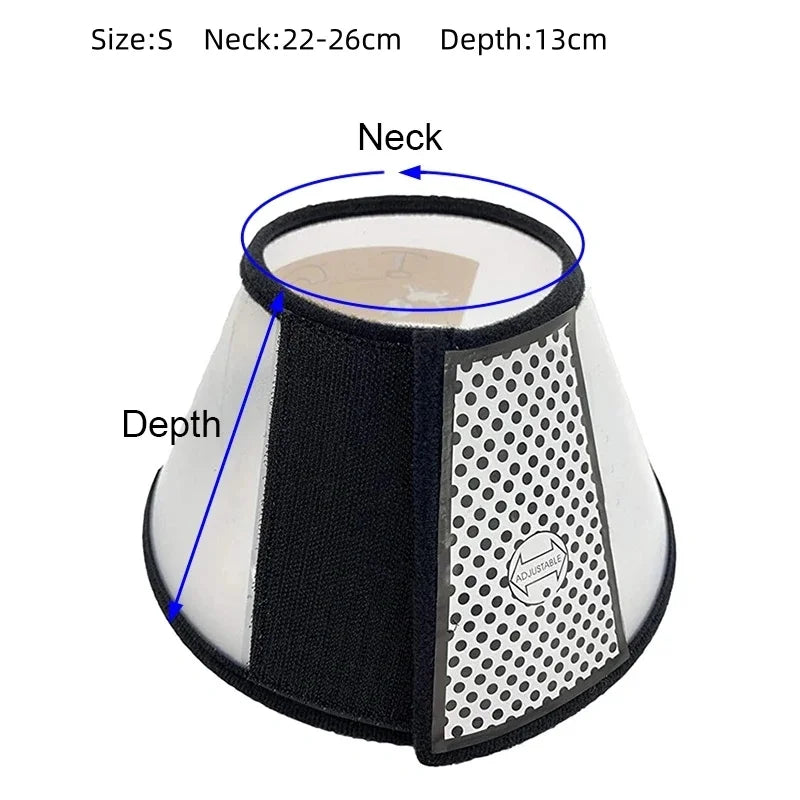 Pet Elizabeth Collar Soft Puppy Cat Anti Bite Recovery Cone Small Dog Wound Healing Neck Ring Post Surgery Protective Accessorie