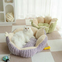 New Winter Soft Plush Pet Nest Semi Closed Cactus Pet Cat Mat Dog Bed Suitable for Small Medium-sized Cat/dog House Pet Supplies