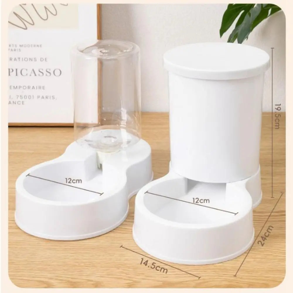 800mL Pet Automatic Feeder Large Capacity 2 Styles Cat Dog Water Dispenser Feeder Set 4 Colors Plastic Pet Integrated Food Bowl