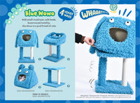 Custom Trends Bright Colors Funny Dumb Monster 4 Usage Ways Warm Cat Cave Bed Natural Sisal Cat Scratch Tree Tower